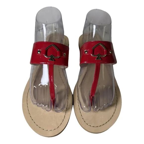 Kate Spade Patent Red Sandals – Size 8 – New - Picture 1 of 12